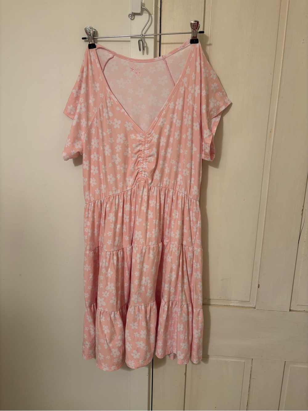 No Boundaries Pink Floral Midi Dress